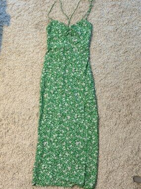 Zara Green Floral Slip Dress - Women’s size Small